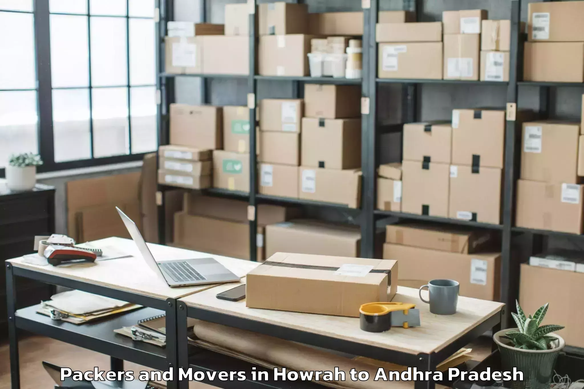 Reliable Howrah to Peddakadabur Packers And Movers